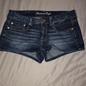 Dark wash shorts